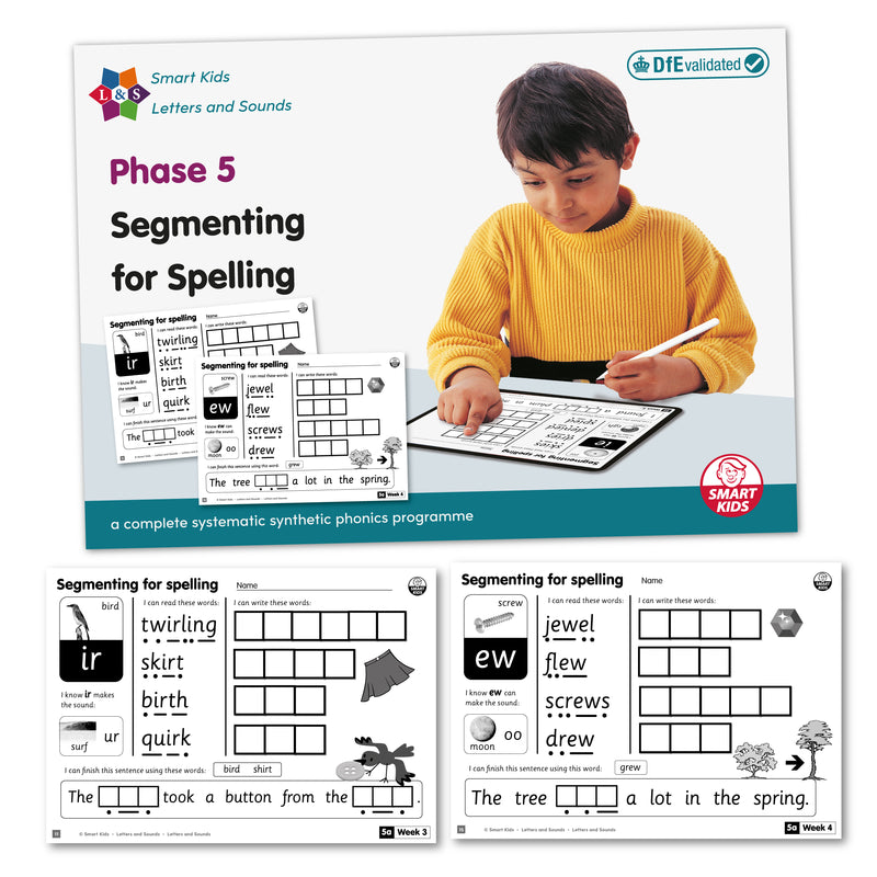 Segmenting for Spelling - Phase 5 Worksheets