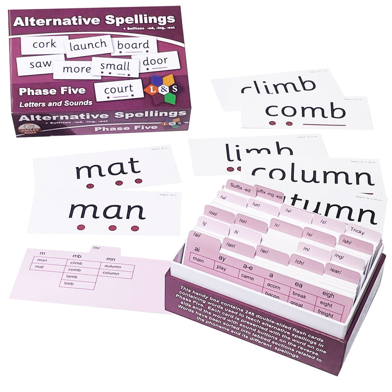 Letters and Sounds Alternative Spellings Flashcards - Phase Five ...