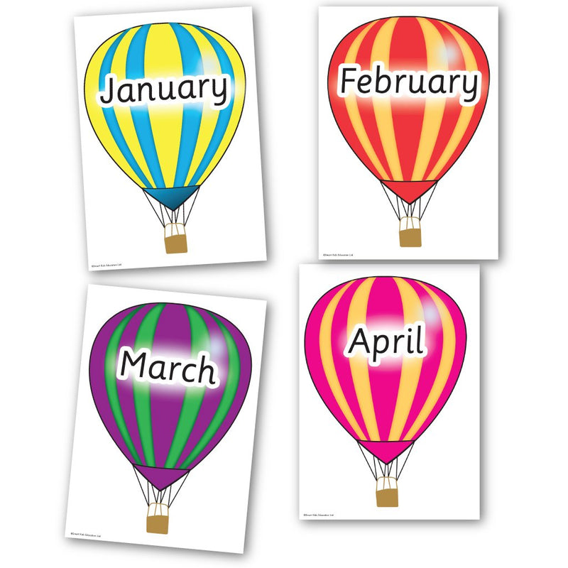 Month of the Year Hot Air Balloons