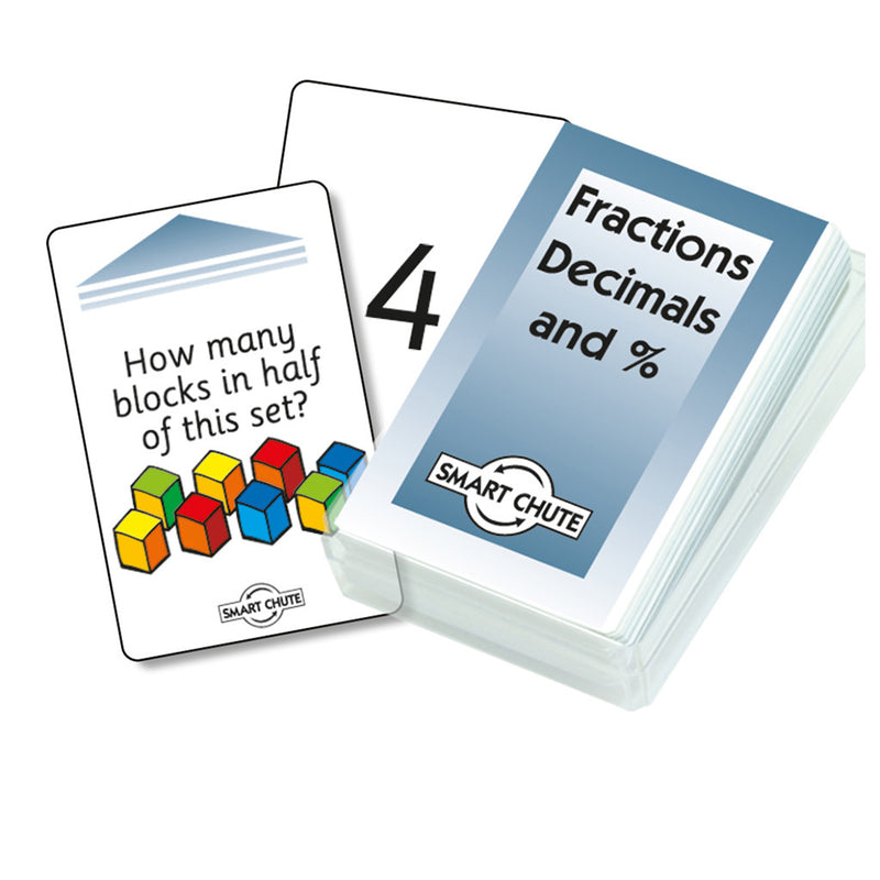 Fractions, Decimals, Percentages Chute Cards