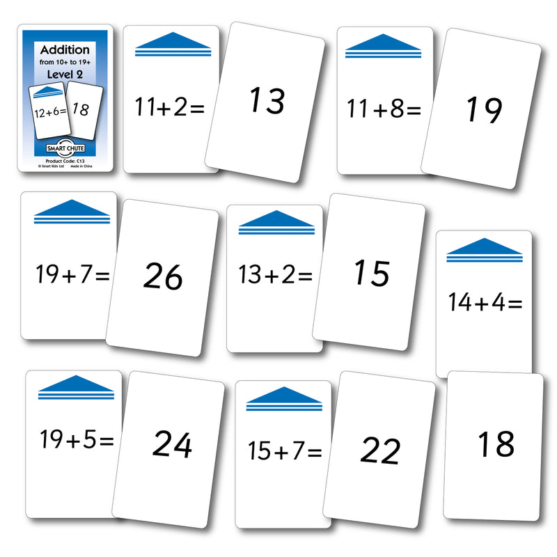 Addition Facts Chute Cards - Level 2 -    Smart Chute