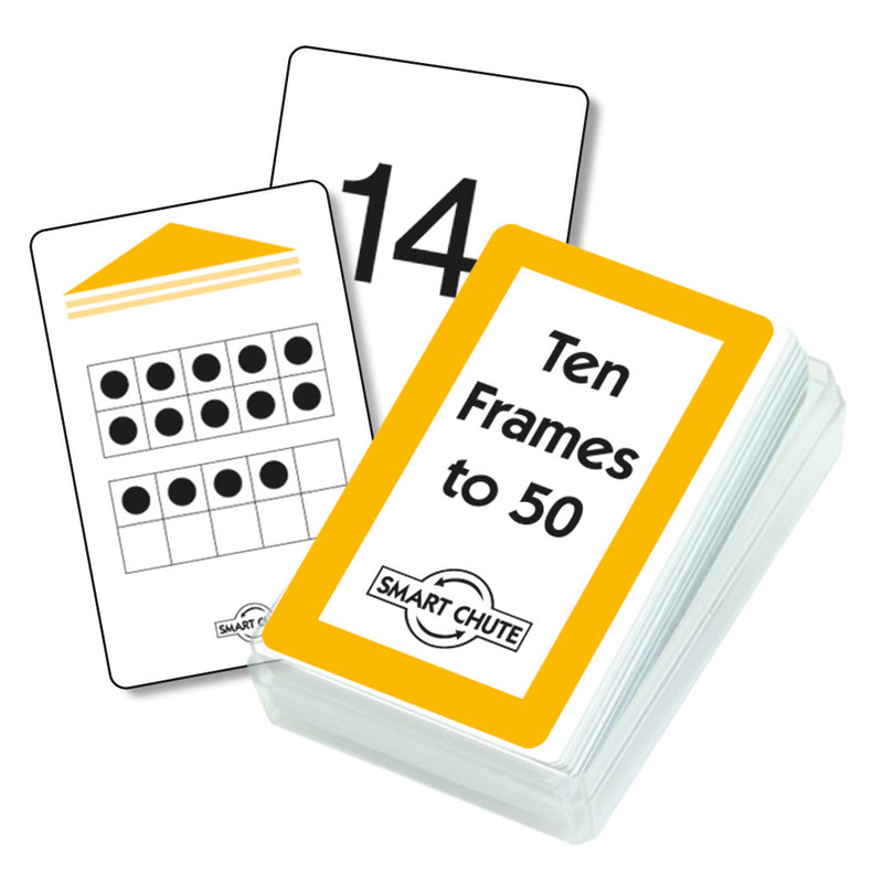 Ten Frames to Fifty Chute Cards