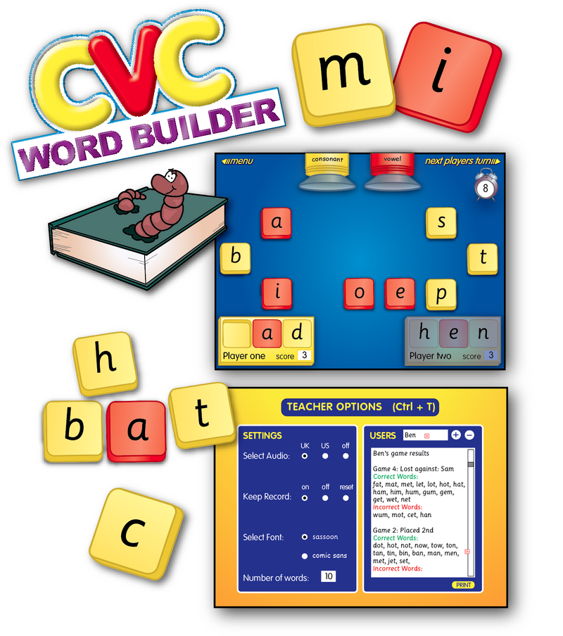 CVC Word Builder Software Download