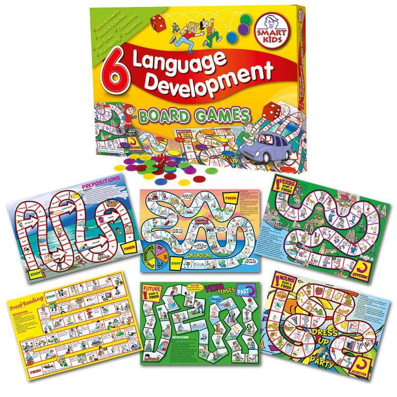 6 Language Development Board Games