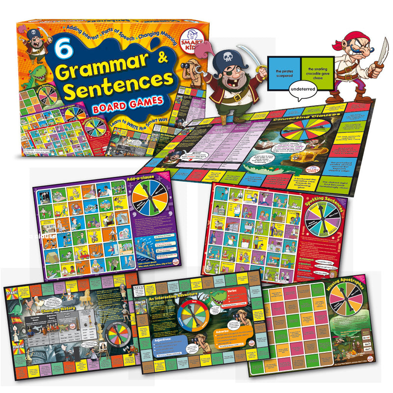 6 Grammar & Sentences Board Games