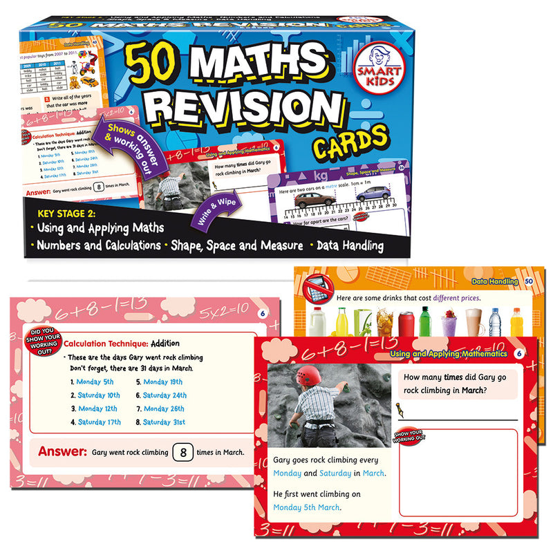 50 Maths Revision Cards