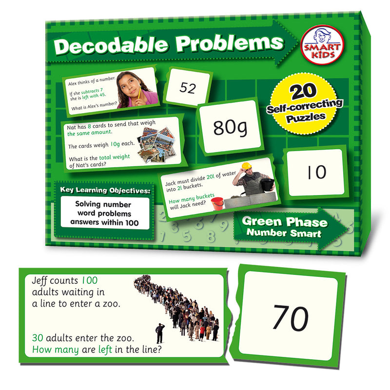 Decodable Word Problems (four operations) to 100