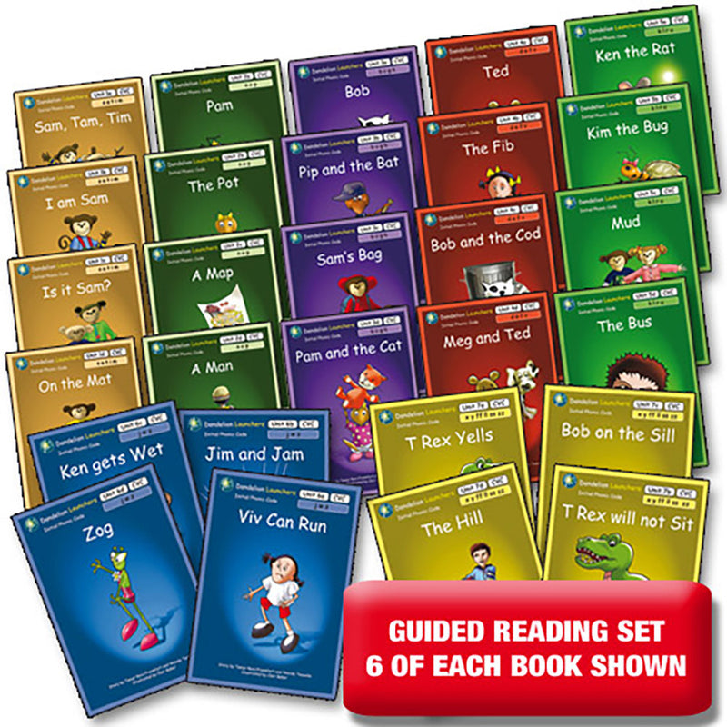 Guided Reading Set Dandelion Launchers Units 1-7 x 6 of each book