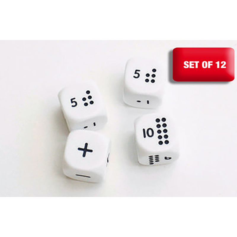 Numicon Dice Set of 12 (3 x 4pks)