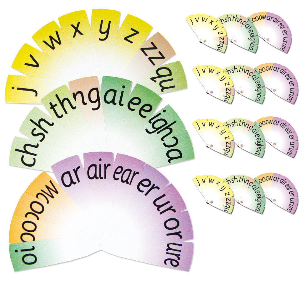 Phoneme Fans (Set of 3) Phase Three