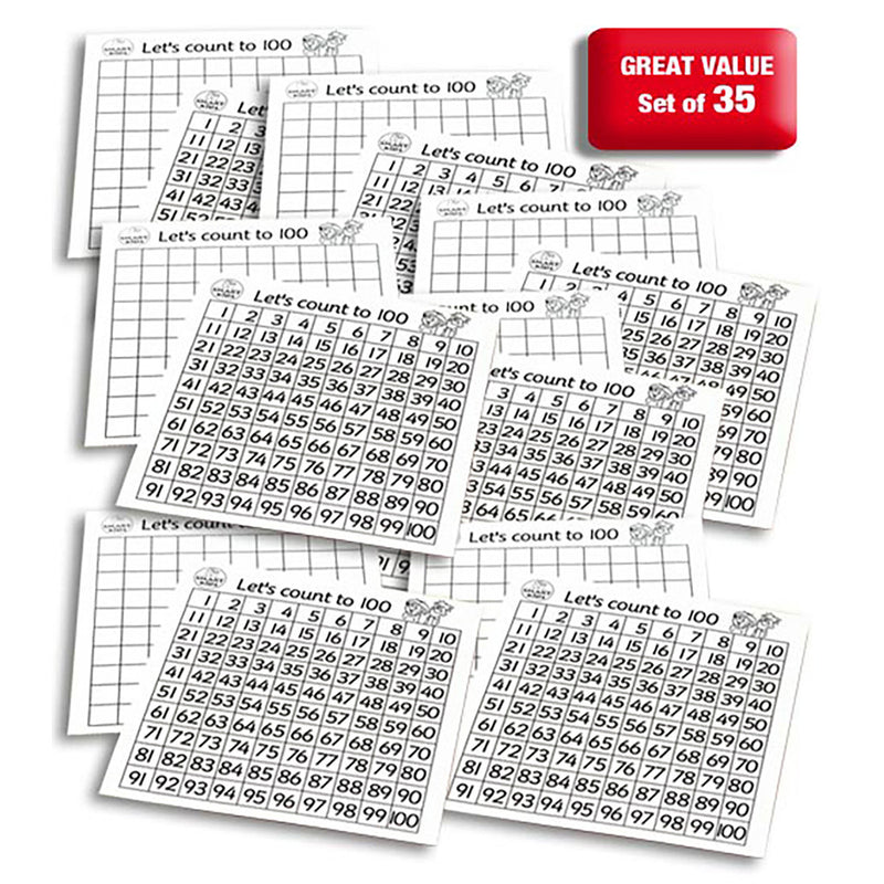 Laminated Hundreds Board (35 Pack) SMART BUY!