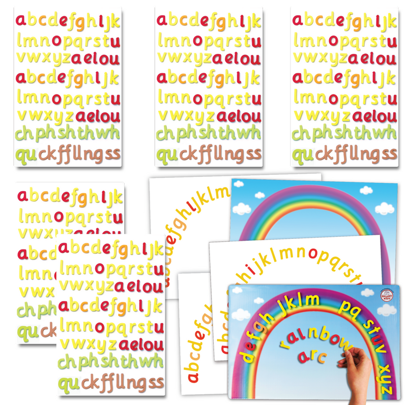 Magnetic Rainbow Arcs and Letters (Set of 5)