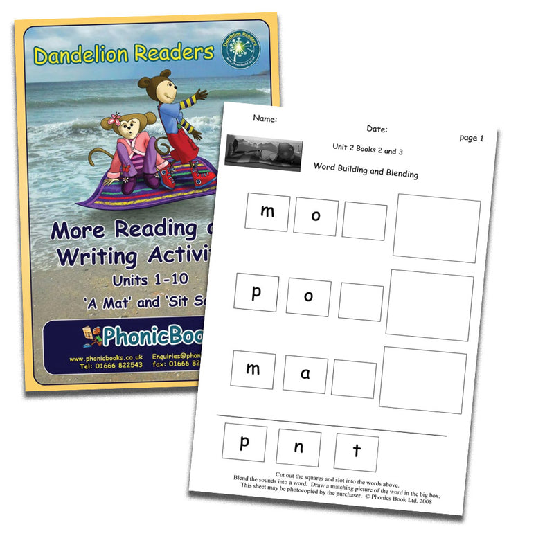 Dandelion Readers, Set 2 Units 1-10 'Sam' Reading & Writing Activities